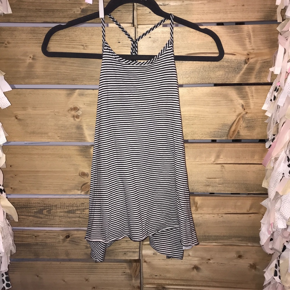 Black and White Striped Tank